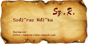 Száraz Réka névjegykártya